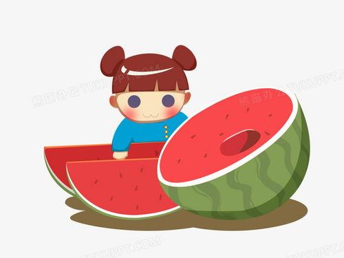 漫画吃瓜的图片